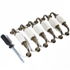 골동품 도자기 가구 손잡이(구멍 거리 96mm) 옷장 손잡이 거실 캐비닛 손잡이 6p, 6개