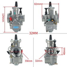 KOsO OKO 24 26 28 30 3234mm 블루 볼 2T 4T 유니버설 스쿠터ATV 더트 바이크 KElHIN PWK 레이싱 카뷰레터, 04 32MM