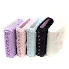 포카 털바인더북 포토카드 다이어리 6공 포켓 홀더 보관함 수집장식 앨범, 하트 털바인터북(블랙)+양면속지