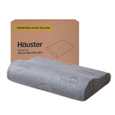 하우스터 국산 천연 라텍스베개 목디스크베개 낮은 숙면 경추베개, 그레이, 1개