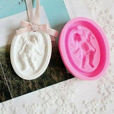 帶孔矽膠模具 擴香石香磚DIY裝飾, 1個, A天使