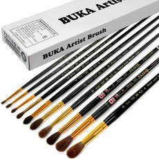 [드림라이프] BUKA 미술붓 부가737(환) 1타 - 수채붓 수채화붓, 1개, 12호