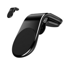 l자형 차량용 송풍구 휴대폰거치대 자석식 자동차용품 차량용품 송풍구거치대, 블랙