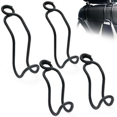 Idefair 자동차 헤드레스트 후크 핸드백 지갑 식료품용 범용 후크 4팩 튼튼한 카시트 백 보관 정리함 당 최대 27.2kg(60파운드)까지 - 블랙 가죽/2S+2L, 2*Large + 2*Small, 블랙 가죽