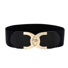 台灣JIFU 雙C鎖釦彈性腰封 女用皮帶 時尚對釦 B195