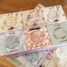 CalniKean K09 超薄冰皮無痕小碎花女中腰內褲 舒適透氣 裸感親膚 精緻盒裝六件組, 6色眼影盤包裝