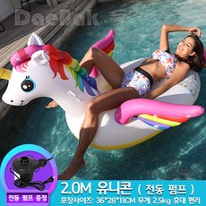 대박 인텍스 대형튜브 물놀이 플라밍고 수영장, 유니콘튜브+전동펌프, 1개