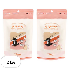 닥터펠리스 포캣트릿 고양이 간식, 닭가슴살, 25g, 2개