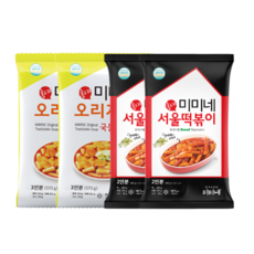 [미미네] 오리지널 국물떡볶이 570g + 서울 떡볶이 465g (총10인분), 4개, 517.5g
