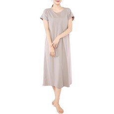 임산부 원피스 잠옷 반팔 면 100% 수유복 출산 전후 롱 네글리제