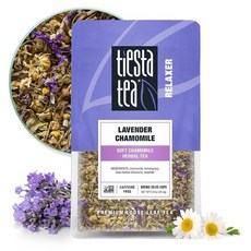 Tiesta Tea - 라벤더 카모마일 허브 티 루즈 리프 카모마일 라벤더 레몬그라스가 함유된 진정 블렌드 카페인 프리 허브 뜨겁거나 얼음에 적합 재밀봉 가능한 파우치 25컵