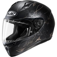 HJC 헬멧 오토바이 헬멧 전면 전체 통풍 내부 부착 분리 가능 C10 에픽 HJH237 흰색 S (55 - 56cm), S (55–56 cm), 블랙