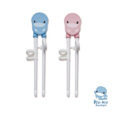 KU KU 酷咕鴨 幼童學習筷, 藍色, 1個