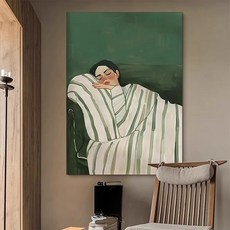 프랑스 복고풍 초상화 거실 벽걸이 그림, 02.B 세로, 40x60CM, 화이트 PS 프레임