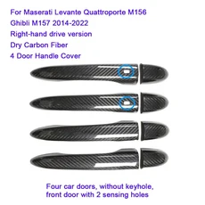 마세라티 레반테 콰트로포르테 M156 기블리 M157 LHD/RHD 2014-2022용 4도어 핸들 커버 스티커형 드라이 카, 01 D RHD 0KH 2SH