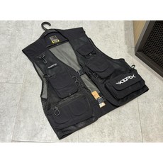 WEFOX多口袋網布釣魚背心 桃園東區釣具 口袋背心 工裝背心, 黑色,XL