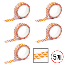 디자인마스킹 테이프 프린텍, 5개, 브라운콘