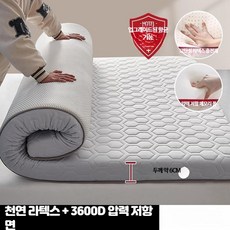소프트 라텍스 매트 손님용 두꺼운 바닥요 까는이불 침대토퍼, 고급형 그레이 두께 6cm 80x190cm