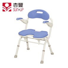 日本 安壽 可收摺FU型大洗澡椅 可調高低 沐浴椅 淋浴椅 可折疊 EVA沐浴椅 洗澡 銀髮輔具, 藍色, 1個