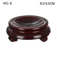 천연 나무 홀더 글로브 베이스 미니어처 디스플레이 스탠드 동상 받침대 매직 구체 홀더 크리스탈 볼용 데스크탑 장식, 8