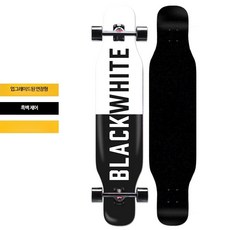 스케이트보드 남녀 더블로커 프로 댄스보드 4륜 롱보드 플래시 양면 패턴 보드 크루징 입문용 롱보드 전동 댄싱 다운힐 초보자 트릭 장거리 롱보드 안정감 남성용 여성용 청소년 성인보드, 1개, 화이트