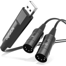디지털라이프 SyncX5 시리즈 키보드 및 신디사이저 저지연 안정적인 MIDI 전송을 위한 1-In1-Out USB-5-Pin DIN 인터페이스 Windows macOS 호환, MIDI-SyncX5