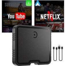 유선 CarPlay를 무선 CarPlay로 변환하는 CarPlay 어댑터 연결 2025년 업그레이드 버전 AI 박스 지원 Netflix YouTube TF 카드 슬롯 2015년, 유선 CarPlay를 무선 CarPlay로 변환하는 C