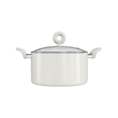 22cm 帶蓋煎鍋 - 無塗層耐磨不沾鍋, 1個, 22cm湯鍋