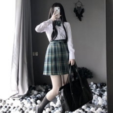 Hot Sweet Big Size S~5XL水手服JK制服日本校服綠色長袖套裝