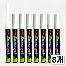 지워지는 블랙보드마카 윈도우마카 7mm, 8개입, 화이트