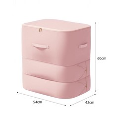 收納袋 壓縮袋 真空收納袋 衣物收納 防塵搬家袋, 1個, 豆粉色特大號 52*42*58cm