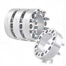 모터 테크 8x6.5 휠 스페이서 스터드가 장착된 2인치 어댑터 1994-2011 닷지 램 2500 3500 1988-1998 포드 F250 F350 8x165.1 스페, OMT 8x6.5 휠 스페이서 스터드 포함 2인치 어댑