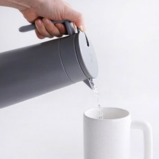 수에즈 보온보냉 주전자 물병, 860ml, 그레이, 1개