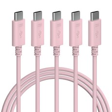 VALUEM 60W CtoC 超高速充電線 5入組, 寶寶粉