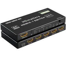 리모컨이 있는 HDMI 2.1 스위치 스플리터 5포트 120Hz 8K TV 안테나 CEC 지원 48Gbps 호환 및