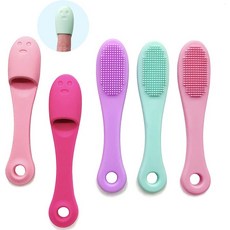 부드럽고 효과적인 청소 블랙헤드 제거 및 마사지를 위한 5팩 소프트 실리콘 수동 페이셜 클렌징 브러시 페이스 스크러버 클렌저 브러시