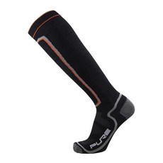 Pure Athlete 초경량 스키 양말 - 남성 여성용 얇은 프리미엄 메리노 울 스키 - 스노우보드 L 1쌍 - 블랙 147131