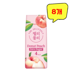 MDS 젤리블리 제로슈거 납작복숭아 젤리, 8개, 60g