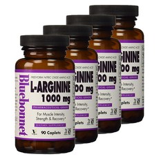 블루보넷 L-아르지닌 1000mg 비건 캐플렛, 90정, 4개