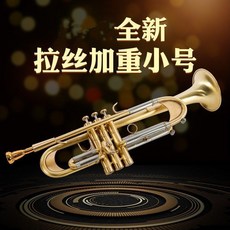 美國雲奏YZ-39S小號樂器 降B調加重型鍍銀小號 初學者樂隊考級演奏, 加重型拉絲金鍵, 1個