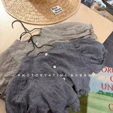 키즈 유아 아동 여름 미스트 벌룬 퍼프 블라우스