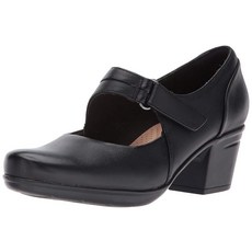 Clarks 여성용 Emsile Lulin 통굽 구두 블랙 254645 3546504024, 2-블랙
