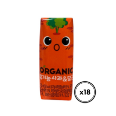 롯데푸드 어린이 유기농 주스 125ml, 18개