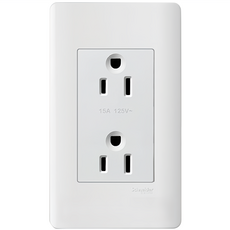 施耐德 ZENcelo純平附接地雙插座，安全防塵，守護居家安全