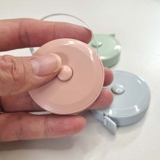 휴대용 피팅 원형 미니 줄자 파스텔 3컬러 1.5m, 1개, 라이트핑크