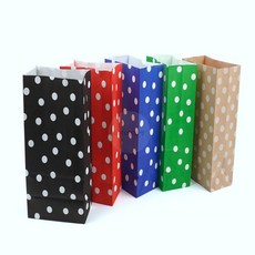 컬러도트 각대 봉투 돌잔치 어린이집 빵봉투, 크라프트