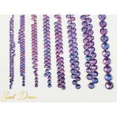 夢幻紫玻璃水鑽100顆小包裝 美甲鑽 指甲貼鑽 紫AB平底鑽, 1個, 夢幻紫ss04【100顆】