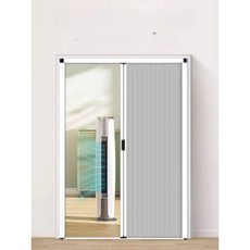 매장 자바라 방문 접이식 가벽 파티션 흰색 폴딩 주름문 프레임흰색 커튼, 커피색 프레임회색 커튼