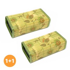 1+1 대나무 꽃청대 베개 사각 ( 시원한 여름 통풍 쿨베개 캠핑 병원 찜질방 사우나 건강 베개 목침 효도 부모님 할머니선물 )