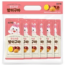 엘빈즈 부드러운 밤이구마 말랭이, 고구마, 6개, 20g